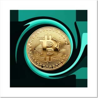 Bitcoin Gold Cryptocurrency Digital Assets Posters and Art